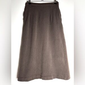 Vintage Giorgio Armani Military Green Wool Skirt